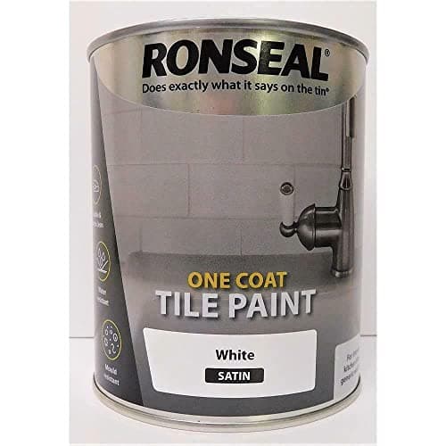 Image of RONSEAL ONE COAT TILE PAINT - WHITE SATIN 750 ML - WATER BASED