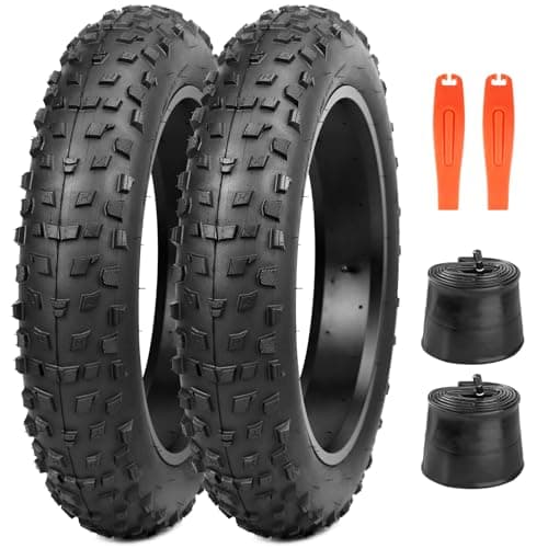 Image of GRELiving 20x4.0 Fat Tyre Bike Tires (2-Pack) - Premium 20" x 4.0 All-Terrain Tyres for E-Bike/MTB/Gravel Bikes - 98-406 Compatible