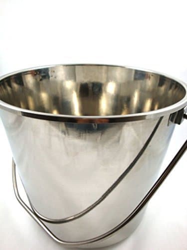 Image of 2 X Stainless Steel Metal Bucket 12 litres Food Catering Kitchen Chef