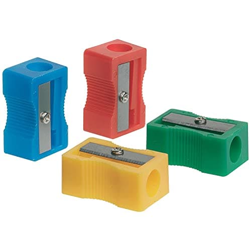 Image of Q-Connect Plastic Pencil Sharpener Single Hole Assorted (Pack of 10)
