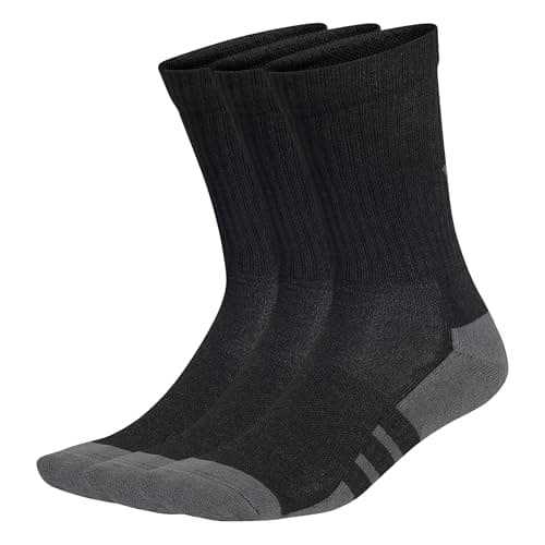 Image of adidas Unisex Essentials Climacool Crew 3Pp Socks, Black/Grey Six, 8.5-10