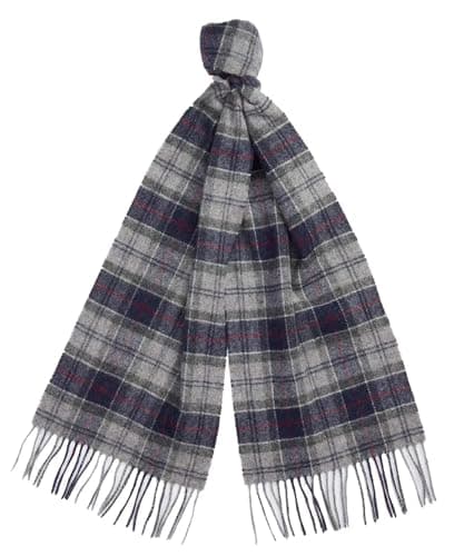 Image of Barbour Tartan Lambswool Scarf (Blue Granite)
