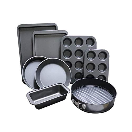Image of 8-Piece Non Stick Bakeware Set Baking Set- with Muffin Tray, Oven Tray, Cake Pan, Loaf Pan & Spring Form Cake Tin