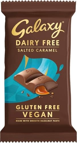 Image of New Galaxy Dairy Free Salted Caramel Chocolate Bar,100g Gluten Free, Vegan, with Smooth Hazelnut Paste