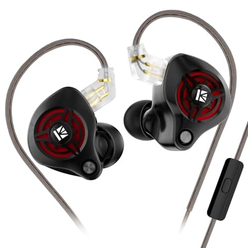 Image of Yinyoo KBEAR BK1 Gaming Earbuds with Mic, 10mm Dynamic Driver Gaming Earphones for FPS Gamers, Detachable 5N OFC Wired In Ear Headphones 3.5mm Jack Compatible with PC, Xbox, PS5, Switch, Mobile