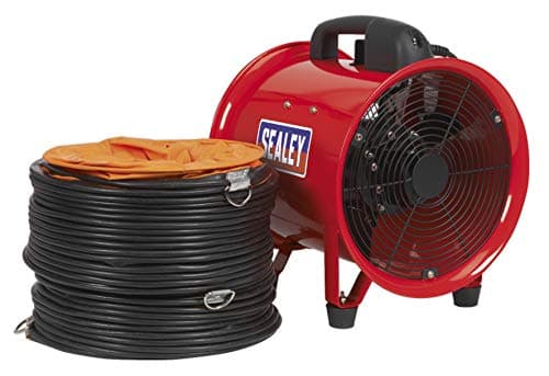 Image of Sealey Portable Ventilator 250mm with 5m Ducting - VEN250, Red