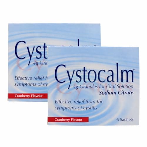 Image of Universal Brands Cystocalm Cystitis Relief Cranberry Granules, 6 Sachets 4g, Pack of 2, for Burning Pain Relief