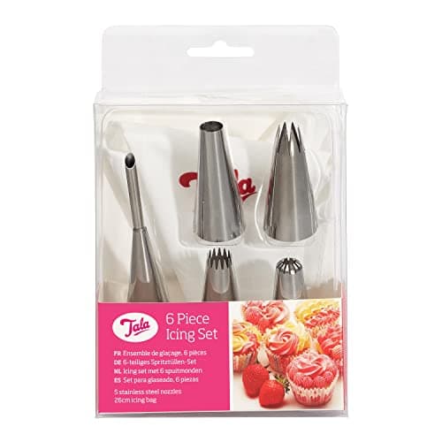 Image of Tala 6 Piece Icing Bag Set with 5 Nozzles and Icing Bag