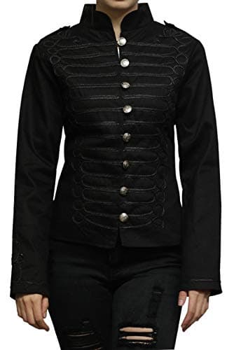 Image of Pamposh Women Steampunk Hussar Military Drummer Parade Jackets - Napoleon Gothic Clothing