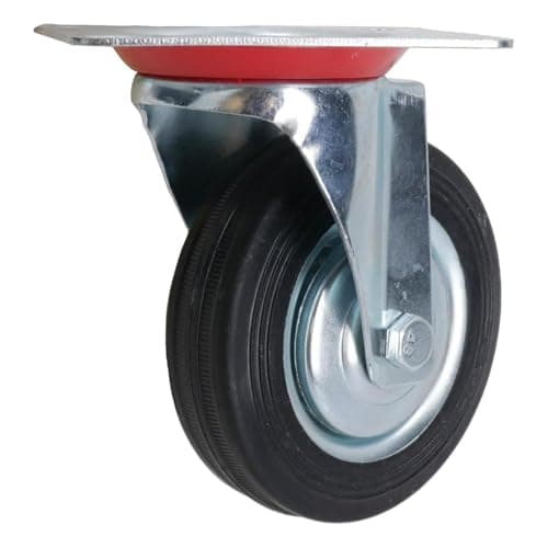 Image of Dunnet Tools 1x 100mm Castor Wheels For Furniture Unbraked 360 Swivel Furniture Castors With Solid Rubber Wheel Up To 70kg Load Heavy Duty Castors Wheels For Trolley Easy Install Casters For Furniture