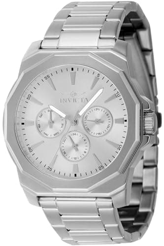 Image of Invicta Speedway 46843 Men's Watch - Waterproof - Analogue - Quartz Movement - Stainless Steel with Silver dial - 42mm