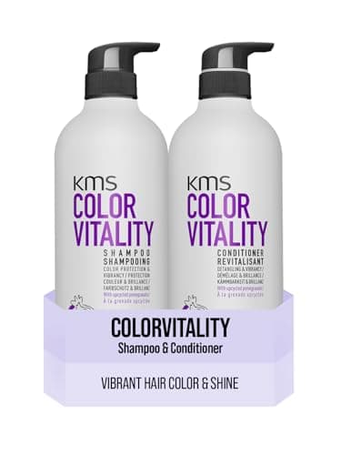 Image of KMS ColorVitality Shampoo 750ml & KMS ColorVitality Conditioner for Coloured Hair, 750ml Bundle - Color Protection, Shine, Hydration, with Upcycled Pomegranate, Vegan Formula