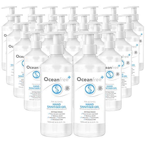 Image of 70% Alcohol Hand Sanitiser Gel - 24x 500ml Pump Bottle - Certified Surgical/Medical Grade - Made in the UK (Pack of 24)