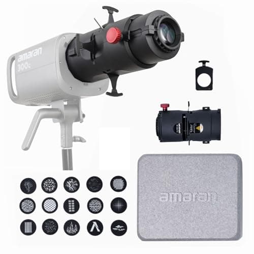 Image of Amaran Spotlight SE 36° Lens Gobos Kit,Projection Lens Modifier Compatible with Amaran 300C 150C 200X S Amaran Halo 300x 200x 100x 60x and etc