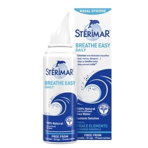 Image of Sterimar Breathe Easy Nasal Spray 100ml |Natural Allergy Treatment | Helps to Breath Better & Prevents Colds | Natural Cold & Flu Remedies | Rich in Sea Minerals