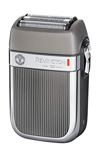 Image of Remington Manchester United Heritage Cordless Electric Shaver Including Razor Cleaning Brush and Face Towel, Silver