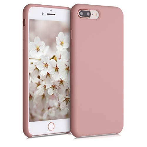Image of kwmobile Case for Apple iPhone 7 Plus/iPhone 8 Plus Case - Soft Cover - Shockproof Silicone - Wireless Charging Winter Rose