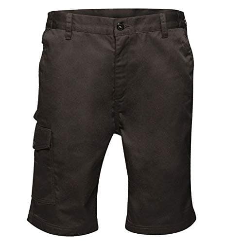 Image of Regatta Professional Men's Pro Reinforced Cargo Shorts, Durable & Water Repellent - Perfect for Outdoors & Workwear Black
