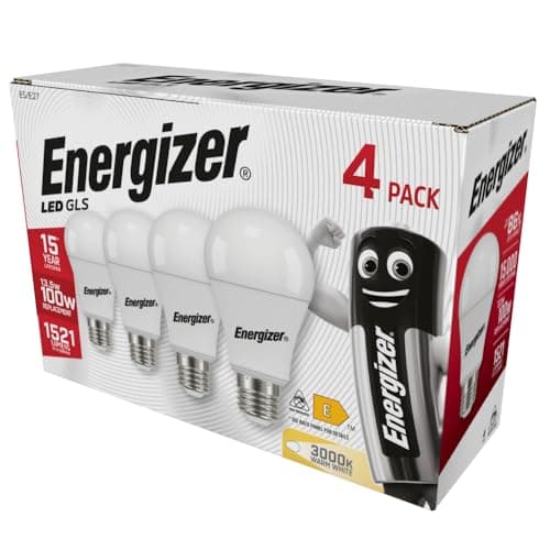 Image of Energizer GLS Replacement LED Bulb 4 Pack (Warm White E27, 100W), (ENGS14424)