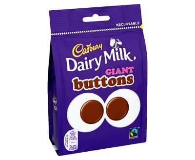 Image of Cadbury Dairy Milk Giant Buttons Chocolate Bag, 119g