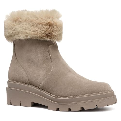 Image of Geox Women's D Felleny Ankle Boot, Taupe Beige, 7 UK