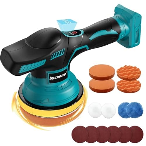 Image of Cordless Car Buffer Polisher for Makita 18V Battery, 6 Inch Portable Orbital Buffer Kit, 8 Variable Speed Car Polisher for Detailing/Waxing/Polishing...(Battery Not Include)