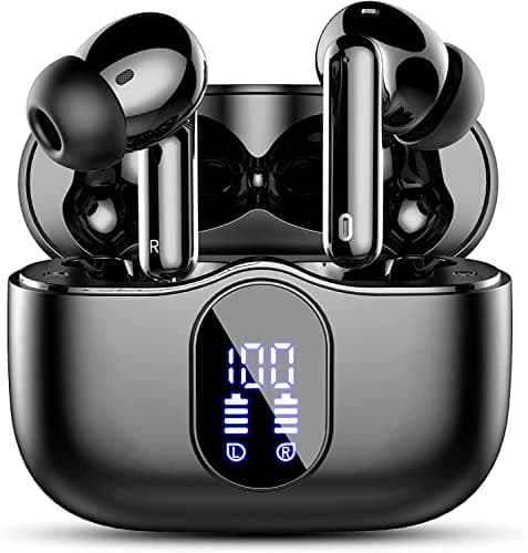 Image of Wireless Earbuds, Bluetooth 5.4 Headphones In Ear with 4 ENC Noise Cancelling Mic, Btootos New Bluetooth Earbuds Mini Deep Bass Stereo Sound, 36H Playtime LED Display Wireless Earphones IP7 Waterproof