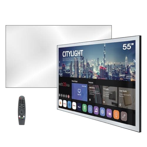 Image of Soulaca 4K UHD Smart TV for Bathroom,Mirror Panel, IP65 Waterproof, Built-in Speakers, Wi-fi & Bluetooth, Voice Control DVB-T/T2/C/S/S2 2026 Model (55”, Mirror (webOS TV System))