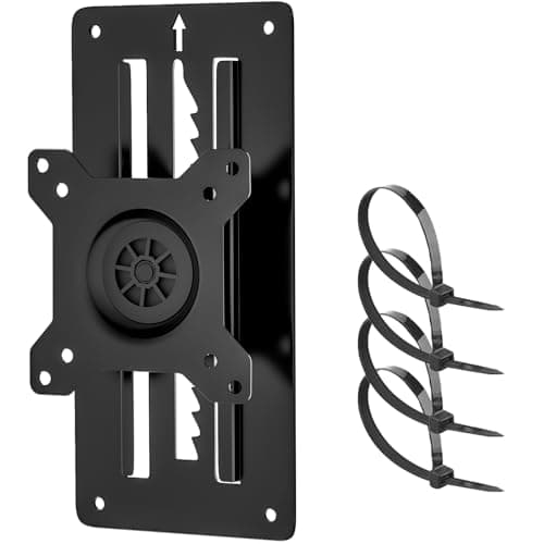 Image of Height Adjustable Monitor Wall Mount Bracket for Most 13-35 Inch Screens,Full Motion&Ultra Slim Single Monitor Mount with VESA 75x75/100x100mm Up to 22lbs,Black