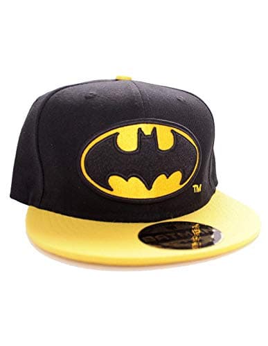 Image of Batman Logo Visor Cap (Black/Yellow)
