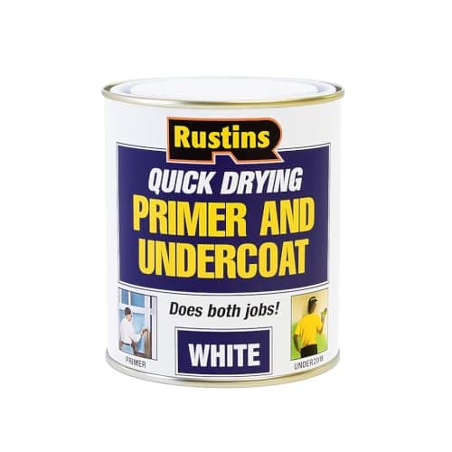 Image of Quick Dry Primer & Undercoat White 250ml | Fast Drying Water-Based Paint Primer for Wood | Smooth Base for Gloss & Satin Finishes | Interior & Exterior Use