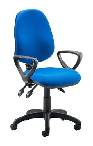 Image of Dynamic Eclipse III Lever Task Operator Chair with Loop Arms - Blue