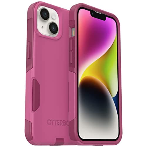 Image of OtterBox iPhone 14 & iPhone 13 Commuter Series Case - INTO THE FUCSHIA (Pink), slim & tough, pocket-friendly, with port protection