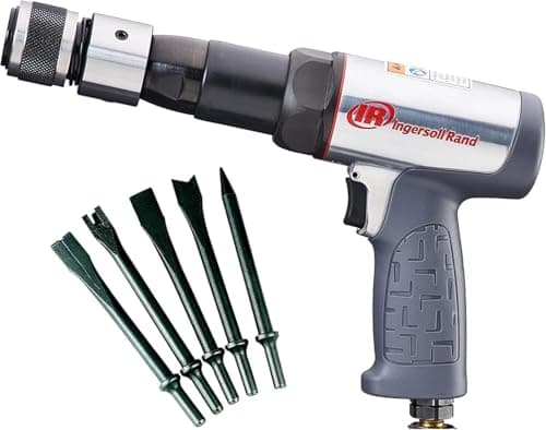 Image of Ingersoll Rand Air Hammer Kit 119MAXHK, Pneumatic Hammer with Long Hexagonal Barrel, for Motor Vehicles and Workshop Vehicles, with 5 Chisels and Case