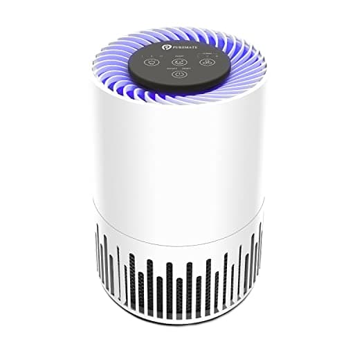 Image of PureMate Air Purifier for Home, Quiet Air Cleaner with True HEPA Filter with 4 Speeds and Sleep Mode, Night Light, Odors Dust Mold for Allergens Smokers Pollen Pet Hair