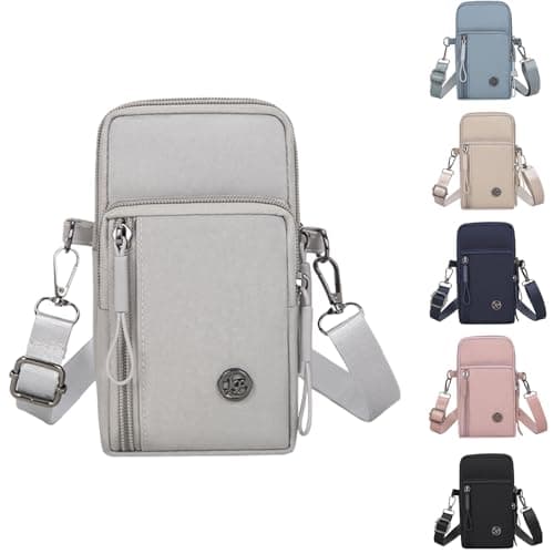 Image of Mayoii Small Crossbody Bag for Women & Men - Waterproof Nylon Sling Pouch with 4 Pockets - Sports Travel Gym Mini Daily Commute Festival Dog Walks Workout - Small Bags for Women & Men (Grey)