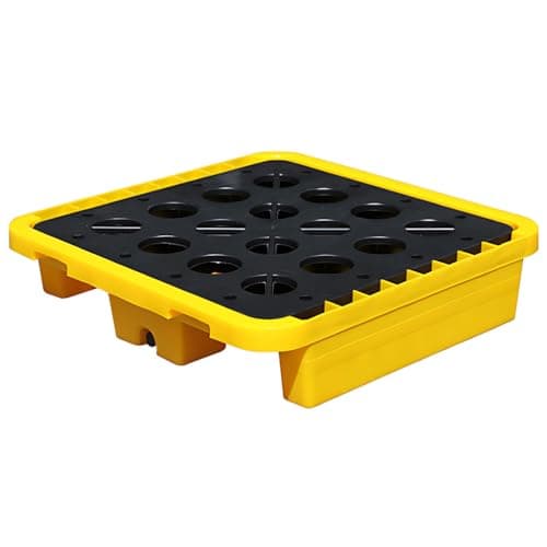 Image of Vexorium Spill Tray with Removable Grid – Chemical-Resistant Bund Containment Tray, Easy to Clean for Oil Drums, Laboratory and Industrial Use,72 * 72 * 16cm