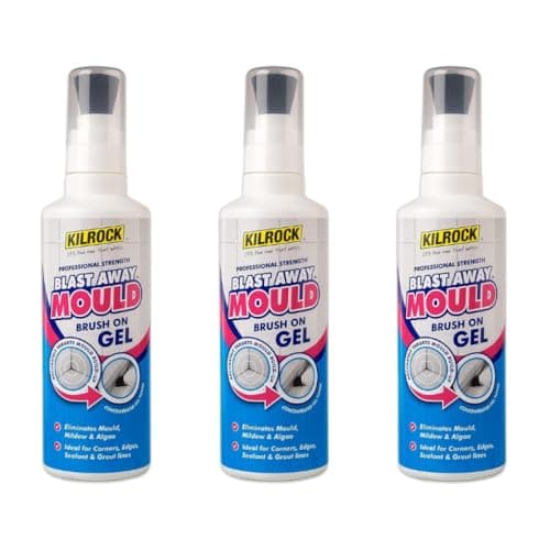 Image of Kil-rock Blast Away Mould Brush On Gel, Professional Strength, 250ml, for Corners, Grout Lines and Sealant, Pack of 3
