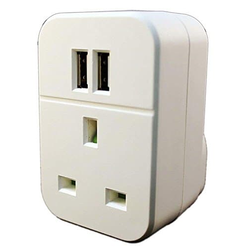 Image of Energenie Dual 3.1A USB Mains Charger with UK Socket - Black