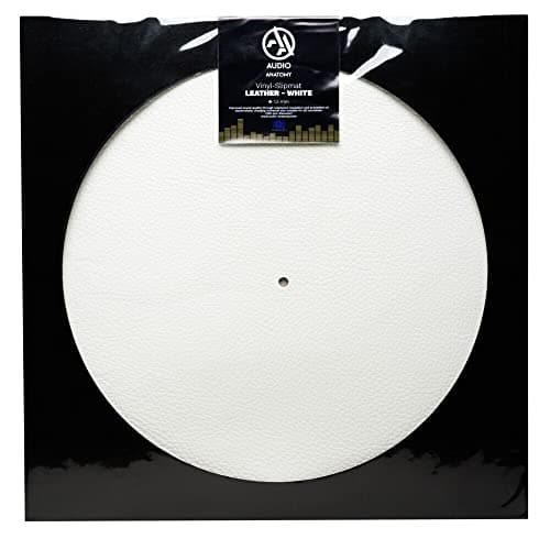 Image of SLIPMATS: SLIPMAT Leather White - Diameter: 295 mm - Thickness: 1.5 mm - Audio Anatomy Made in EU