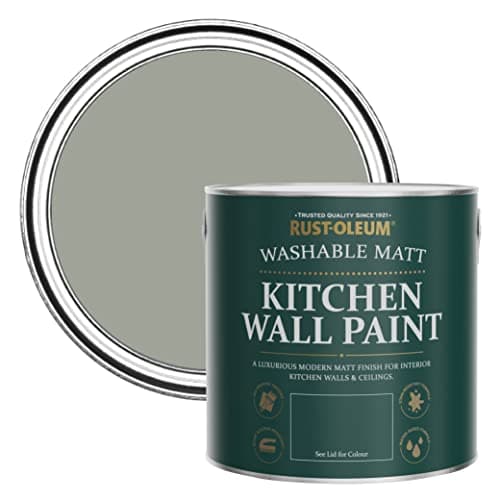 Image of Rust-Oleum Green Washable Kitchen Wall Paint in Matt Finish - Tea Leaf 2.5L