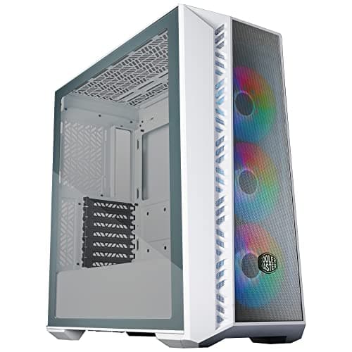 Image of Cooler Master MasterBox 520 Mesh PC Case – Mid-Tower ATX Chassis with 3 x Pre-Installed Fans, Multiple Airflow Configurations, Mesh Front Panel & TG Side Panel, ARGB Controller Included - White