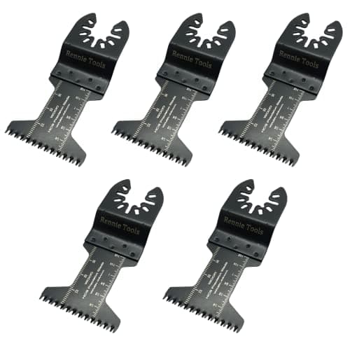 Image of Pack of 5 x 45mm Wide Coarse Oscillating Multi Tool Blades/Wood Cutter Saw Blades Set Compatible with Dremel Fein Multimaster Makita Stanley Worx Dewalt Multi Tool Etc Oscillating Multitool Blade