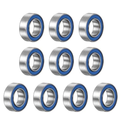 Image of sourcing map 10pcs MR95-2RS Miniature Deep Groove Ball Bearings 5x9x3mm Rubber Sealed Bearings for TRX4 1/10 RC Cars Trucks, 3D Printer, P6 (ABEC 3)