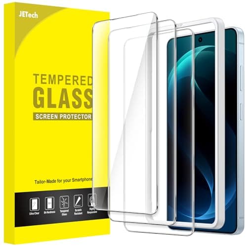 Image of JETech Screen Protector for Samsung Galaxy S26, 9H Tempered Glass Film with Easy Installation Tool, Fingerprint ID Compatible, HD Clear, 3-Pack