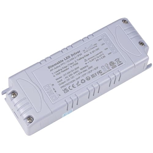 Image of VARICART LED Driver 12V 20W Dimmable, Triac & 0-10V&1-10V & PWM & 100k Resistor, LED Transformer 240V to 12V DC 1.66A, Constant Voltage Power Supply, Low Voltage Transformers for LED Strip Lights