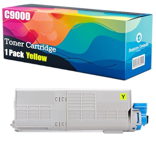 Image of High Yield C9000 41515212 41515211 41515210 41515209 Toner Cartridge Compatible for OKI C9000 C9200 C9400 Printer, Unleash High-Definition Printing, Achieving 15000 Pages (Yellow)