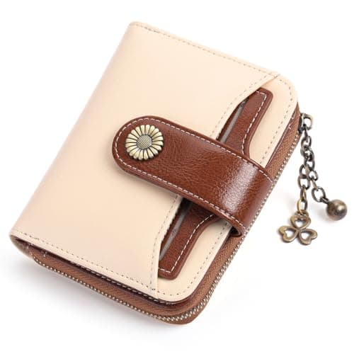 Image of SENDEFN Purses for Women Genuine Leather Small Bifold Compact Womens Wallet with RFID Protection
