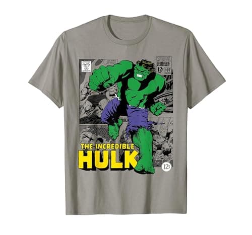 Image of Marvel Hulk The Incredible Hulk T-Shirt, Men, Slate Grey, Medium