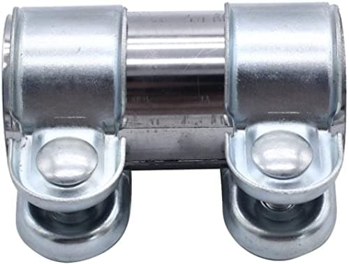 Image of 1 PC SHLPDFM Exhaust Clamps Exhaust Pipe Sleeve Connector Stainless Steel 38mm x 90mm Clamp 8Z0253141 Compatible with SEAT Ibiza VW Polo Fox UP Audi A2 Fabia